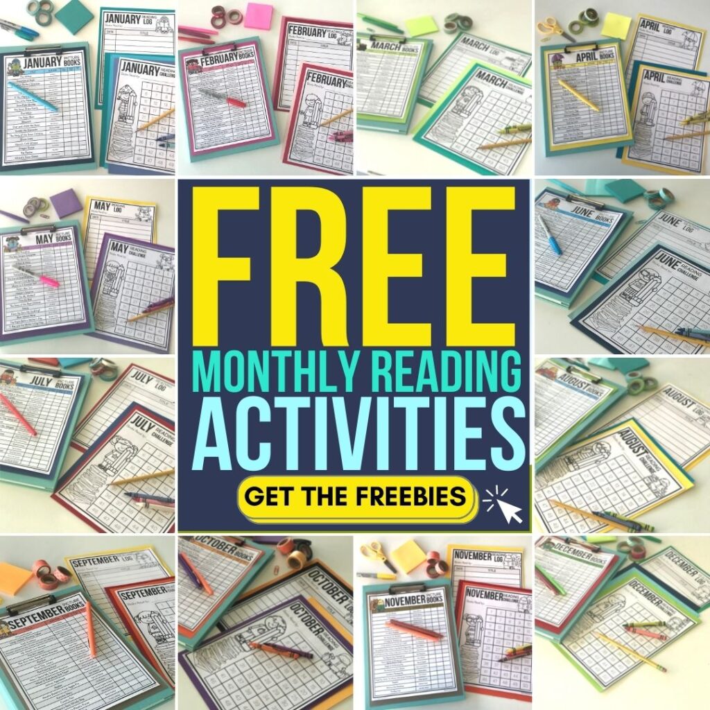 free monthly reading logs