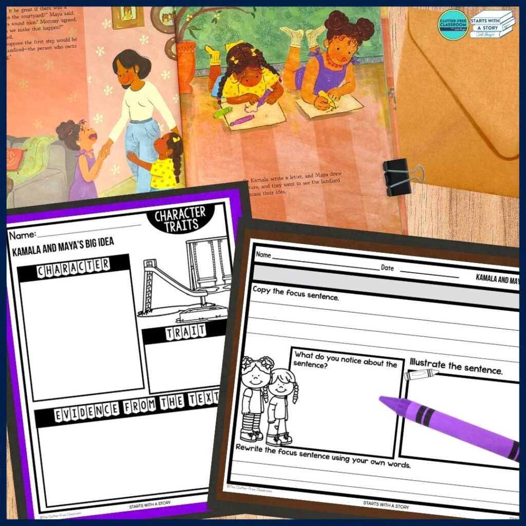 Kamala and Maya's Big Idea worksheets