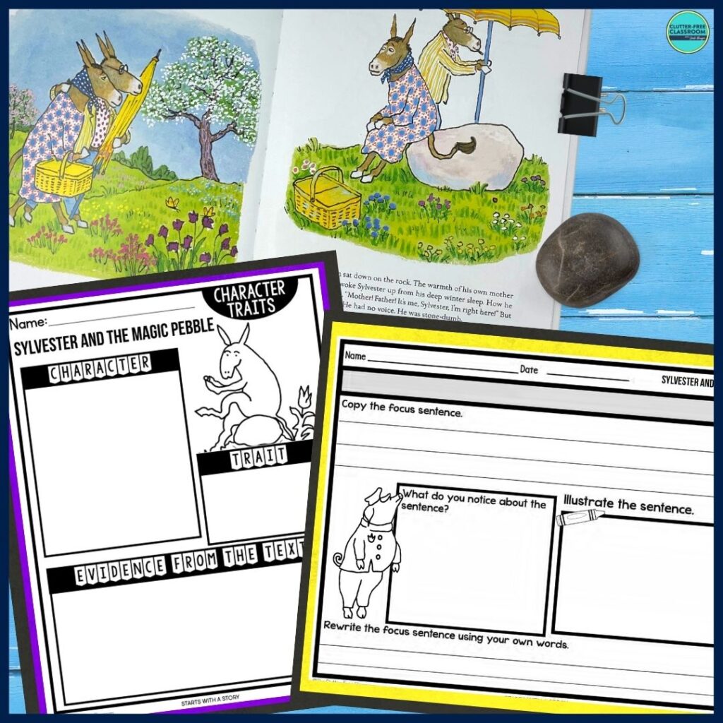 Sylvester and the Magic Pebble worksheets