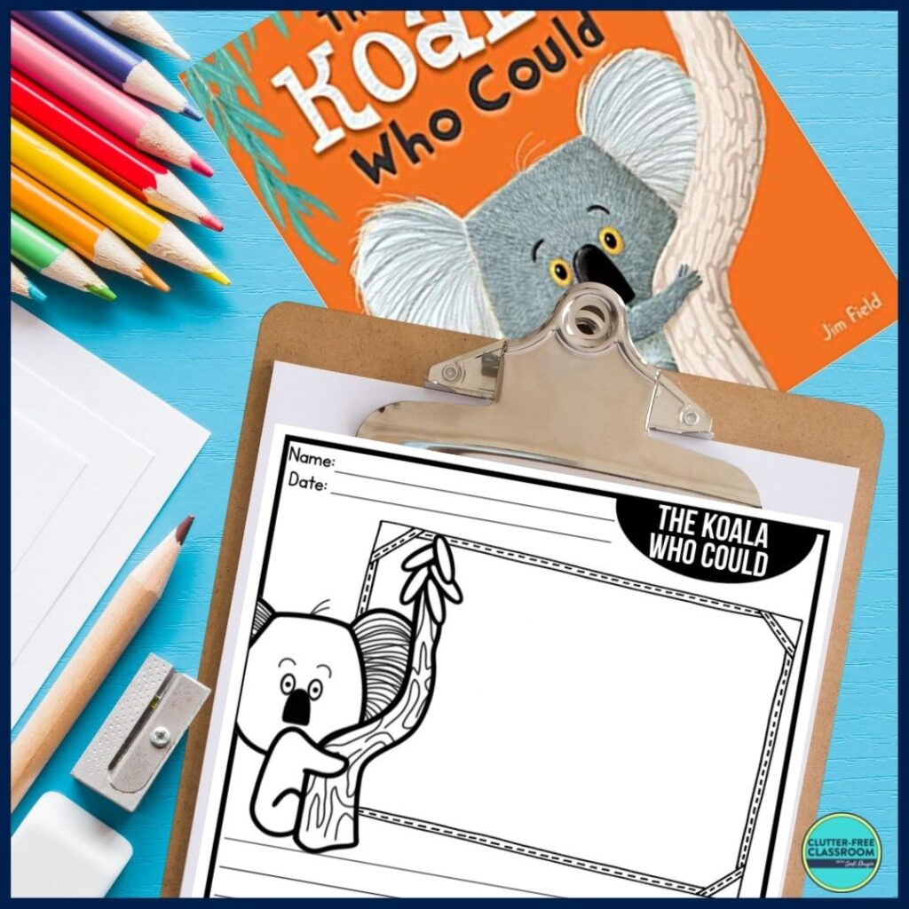 The Koala Who Could Read Aloud Activities, RETELL + Sequencing Craft, Growth Mindset