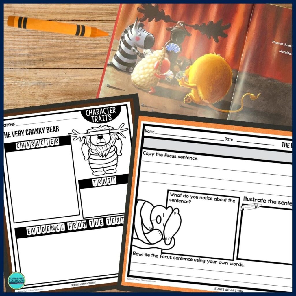 The Very Cranky Bear worksheets