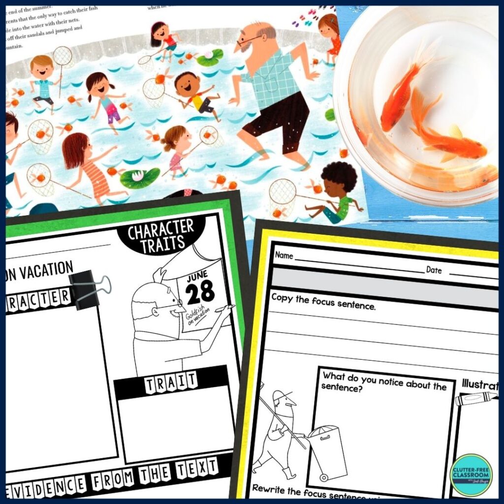 Goldfish on Vacation worksheets