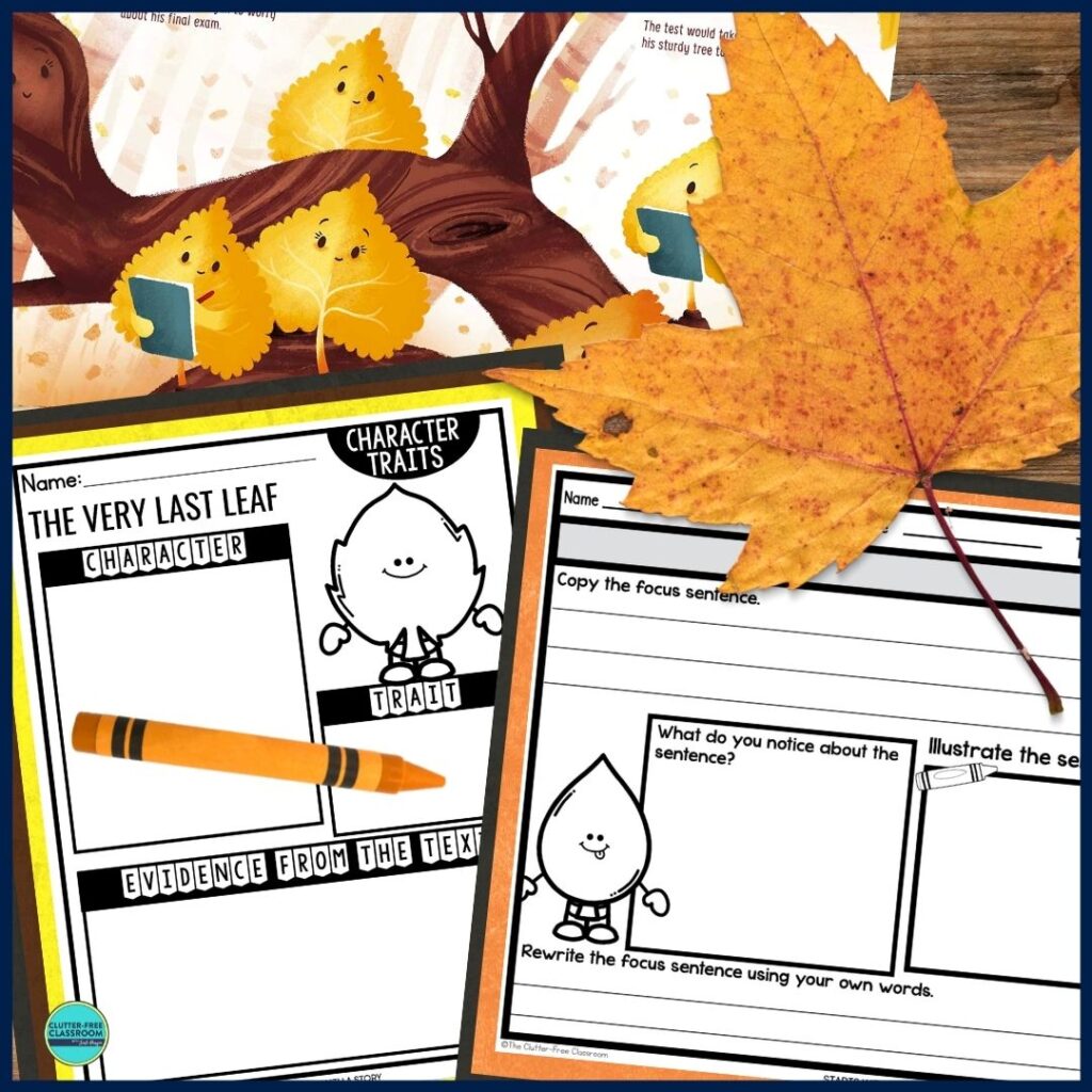 The Very Last Leaf worksheets