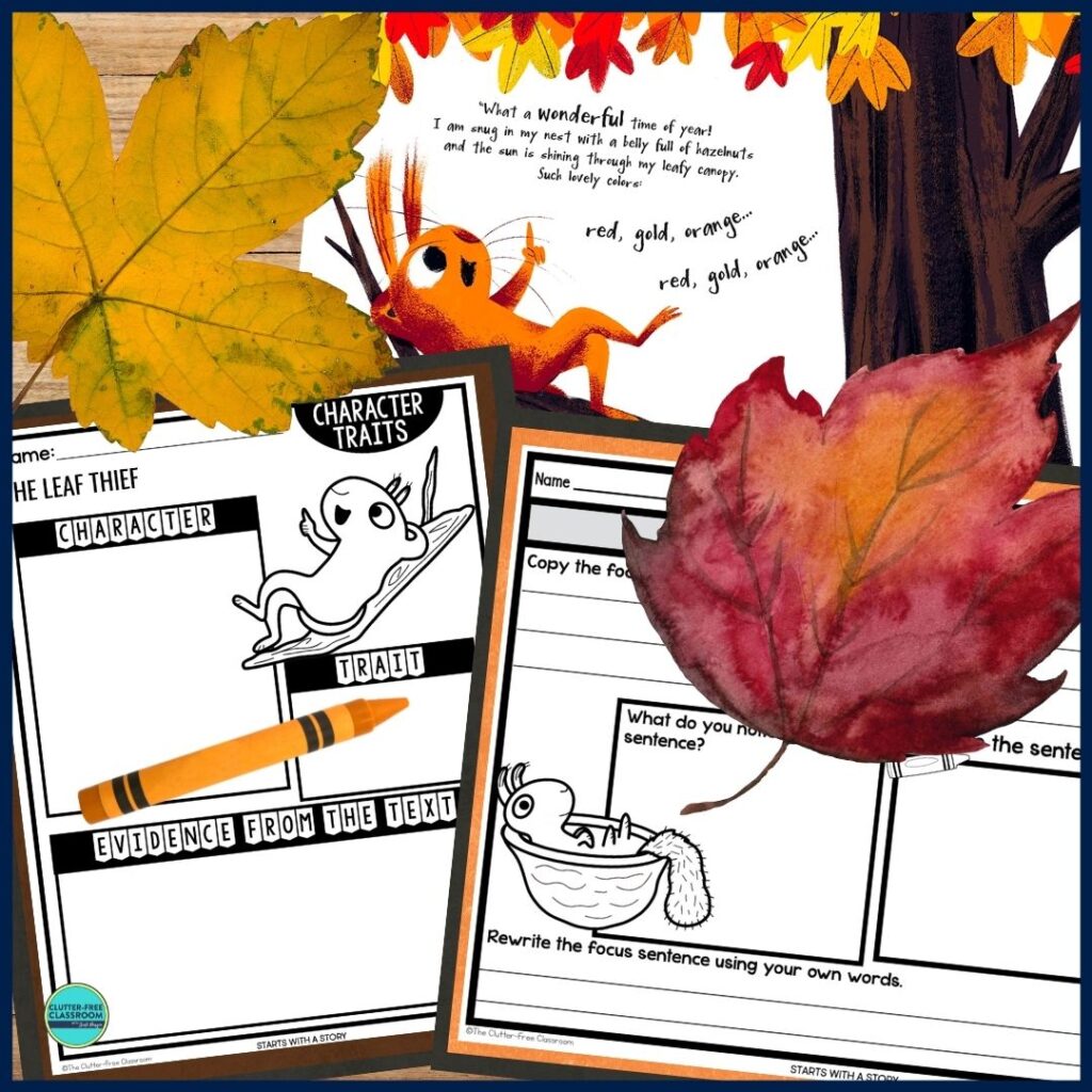 The Leaf Thief reading worksheets