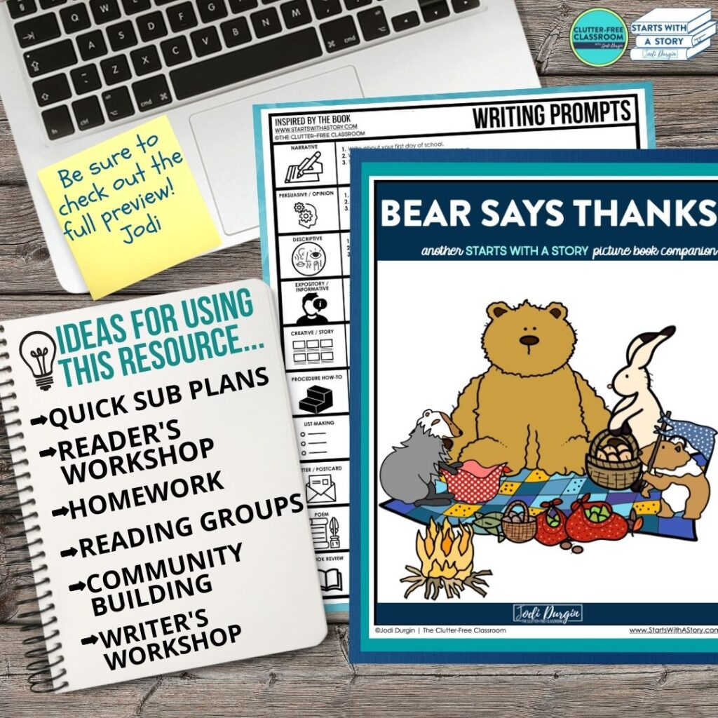 Bear Says Thanks book companion