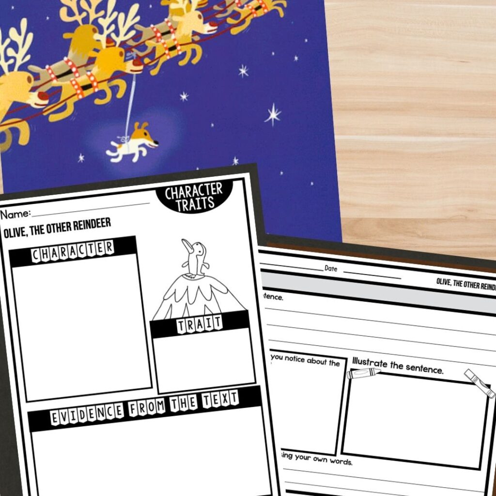 Olive, the Other Reindeer worksheets