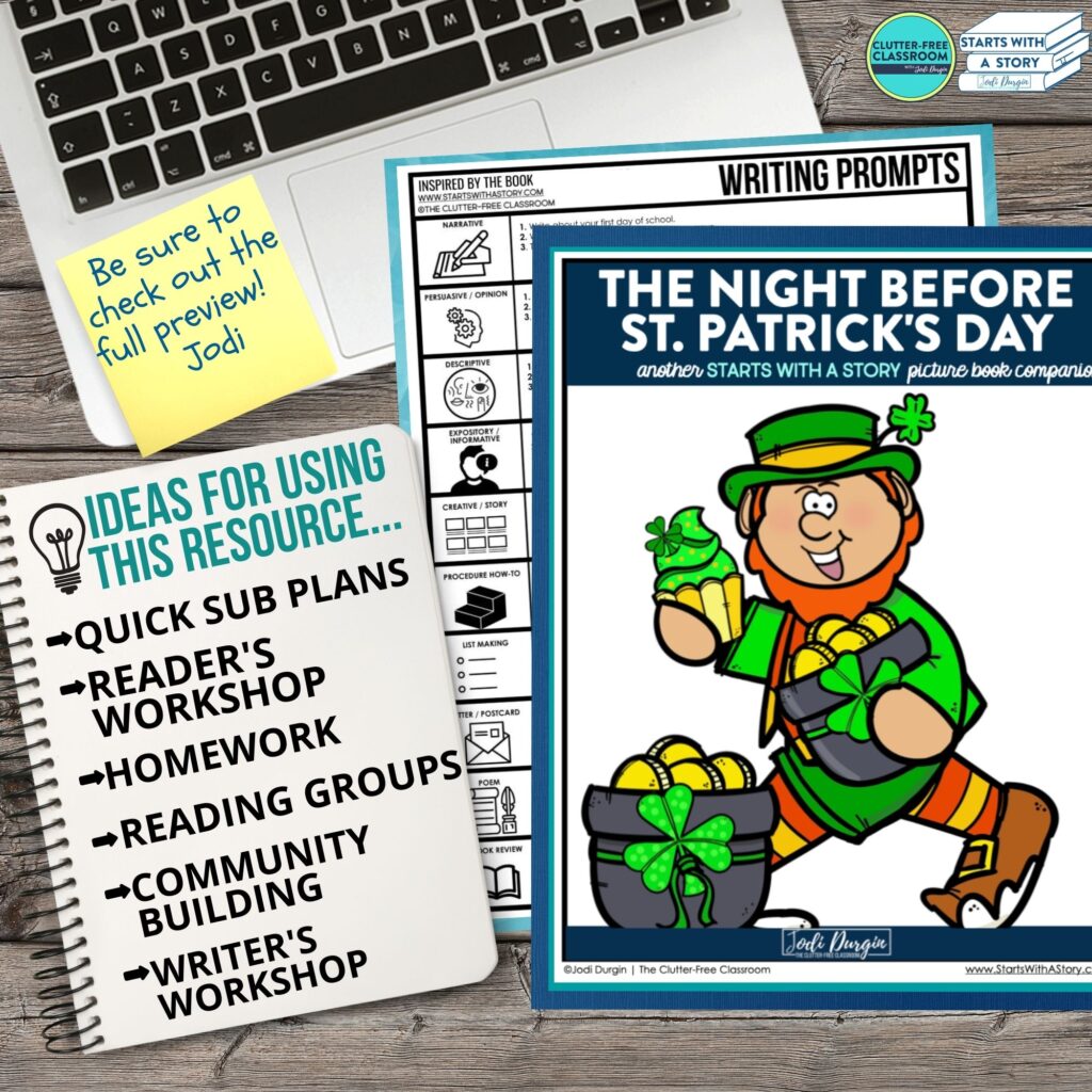 the night before st patricks day book activities