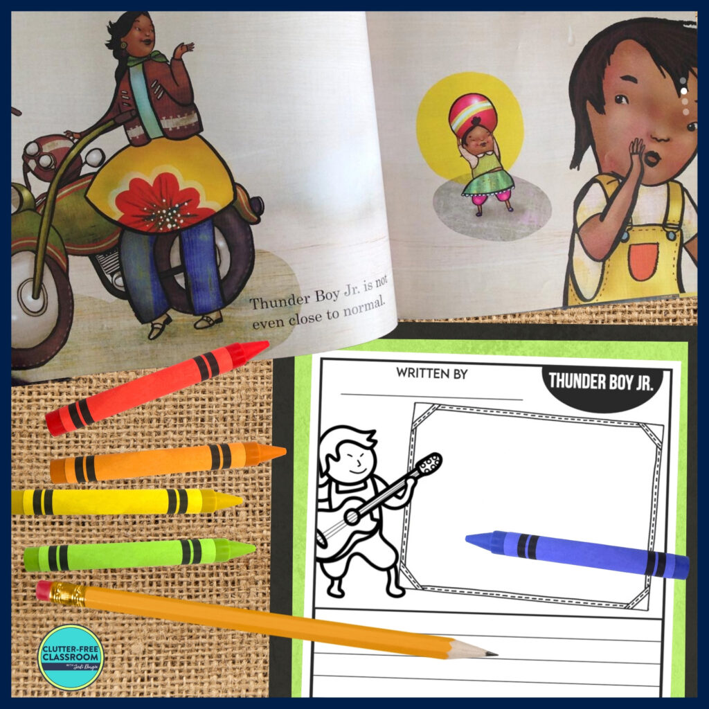 Thunderboy Jr. book and writing activity