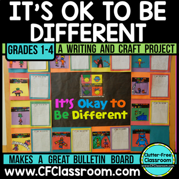 It's Okay to e Different writing activities, craft, and bulletin board idea
