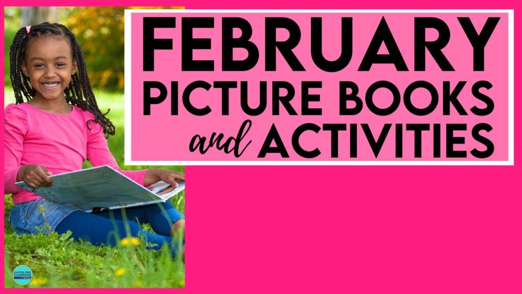 Girl reading a February picture book