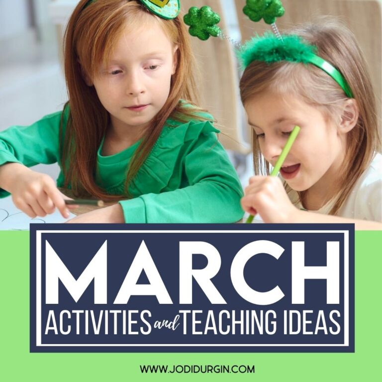 2 elementary students dressed up for St. Patrick's Day