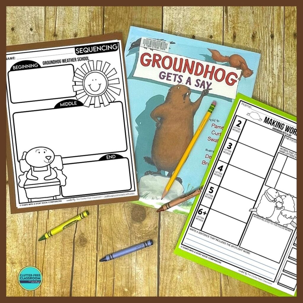 Groundhog Gets a Say book and activities