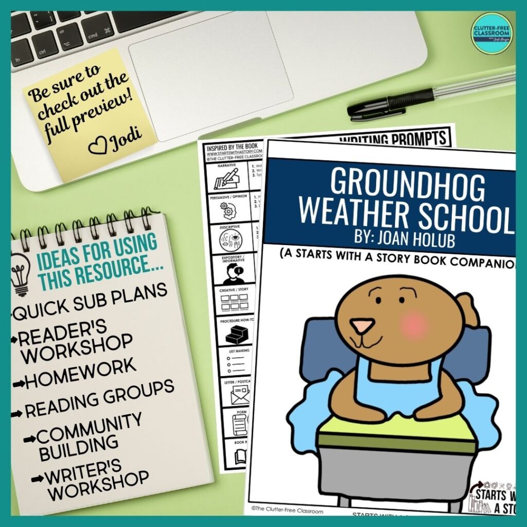 Groundhog Weather School book companion