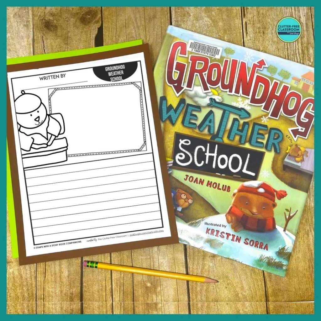 Groundhog Weather School book and writing activity
