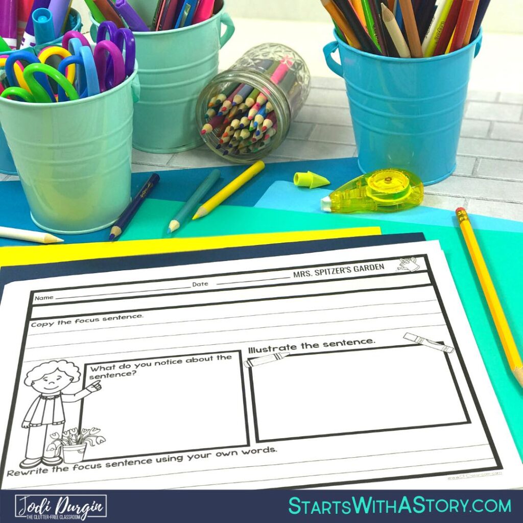 Mrs. Spitzer's Garden printable activity