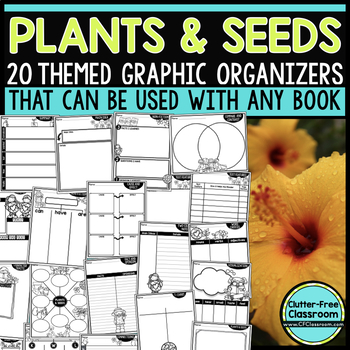 Plant-and-seeds-themed graphic organizer templates