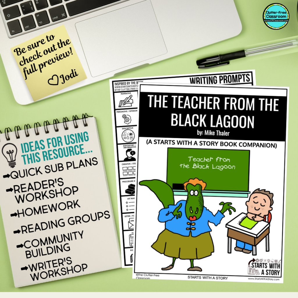 The Teacher From The Black Lagoon Activities And Lesson Plans For 22 Clutter Free Classroom By Jodi Durgin