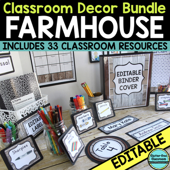 farmhouse classroom decor bundle