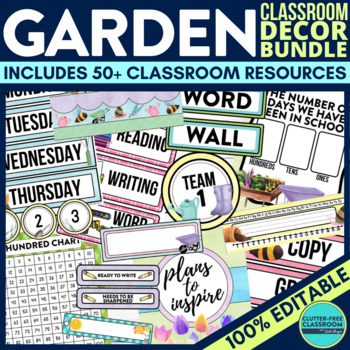 garden classroom decor bundle
