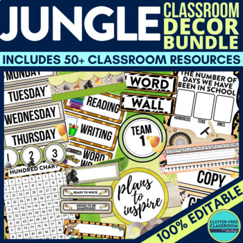 jungle classroom theme decor