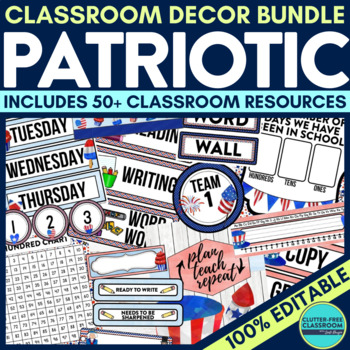 patriotic classroom decor bundle