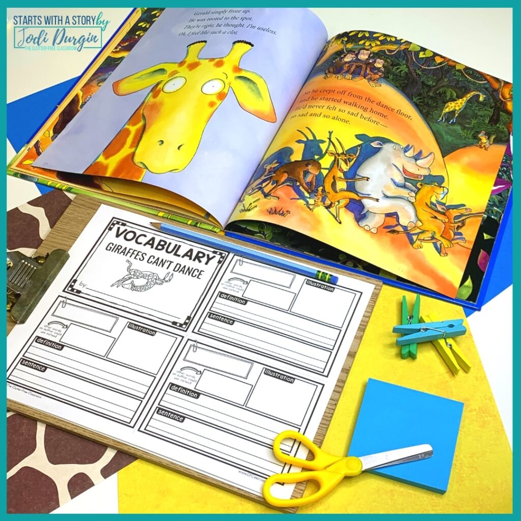 Giraffes Can't Dance book and activity