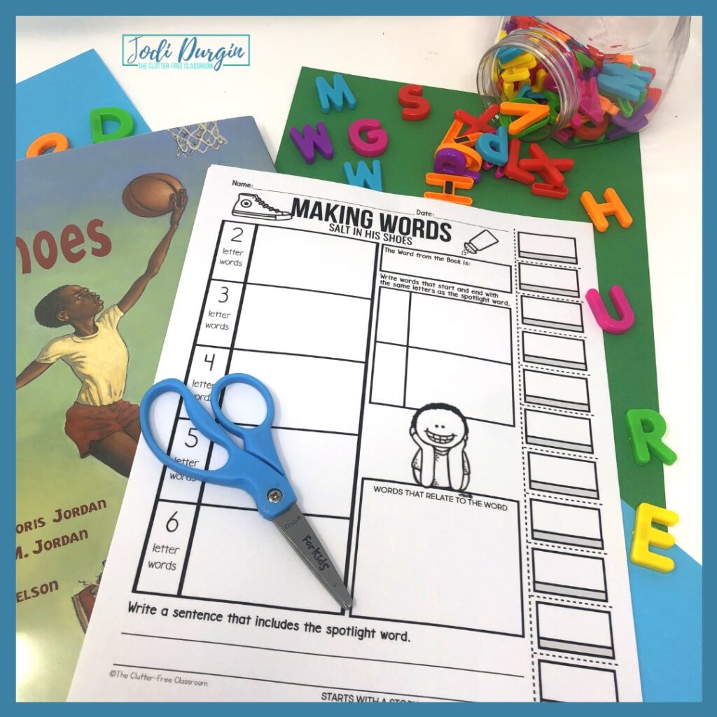 Salt in His Shoes book cover and activity