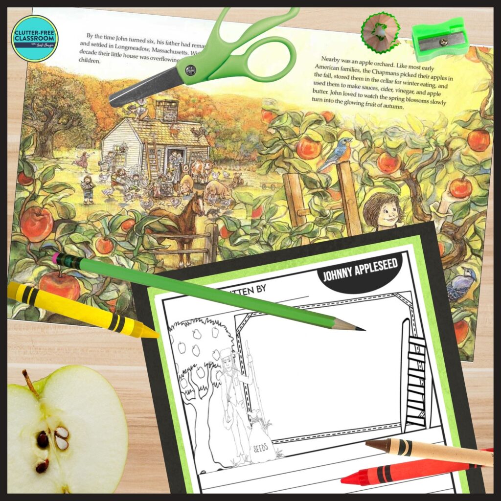Johnny Appleseed book and writing activity