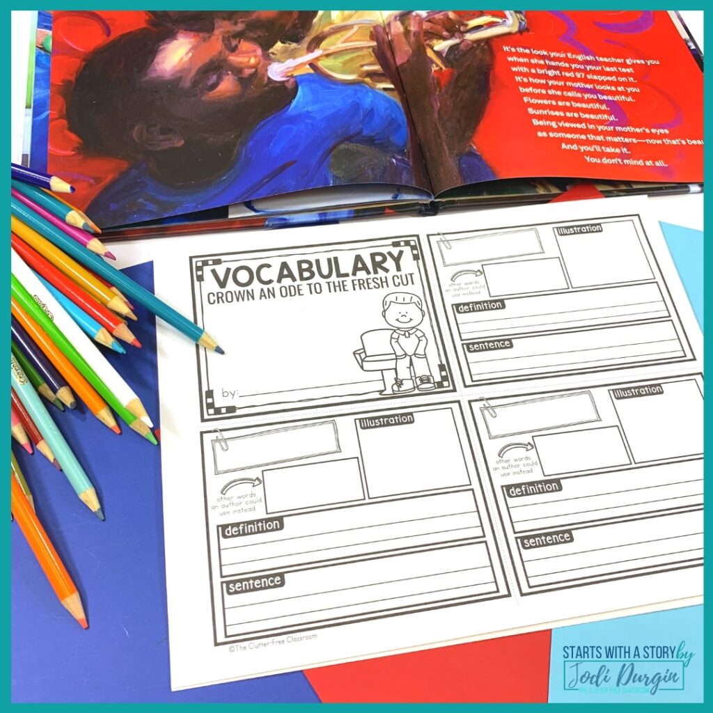 Crown book and vocabulary activity