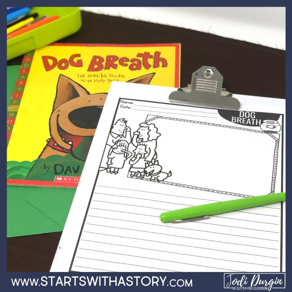Dog Breath book cover and activity