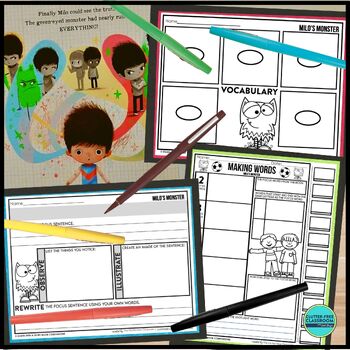 Milo's Monster book companion activities