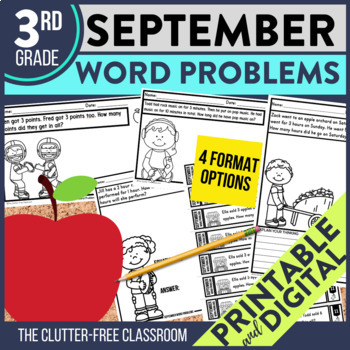 3rd Grade September Word Problems