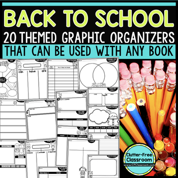 back to school reading graphic organizers