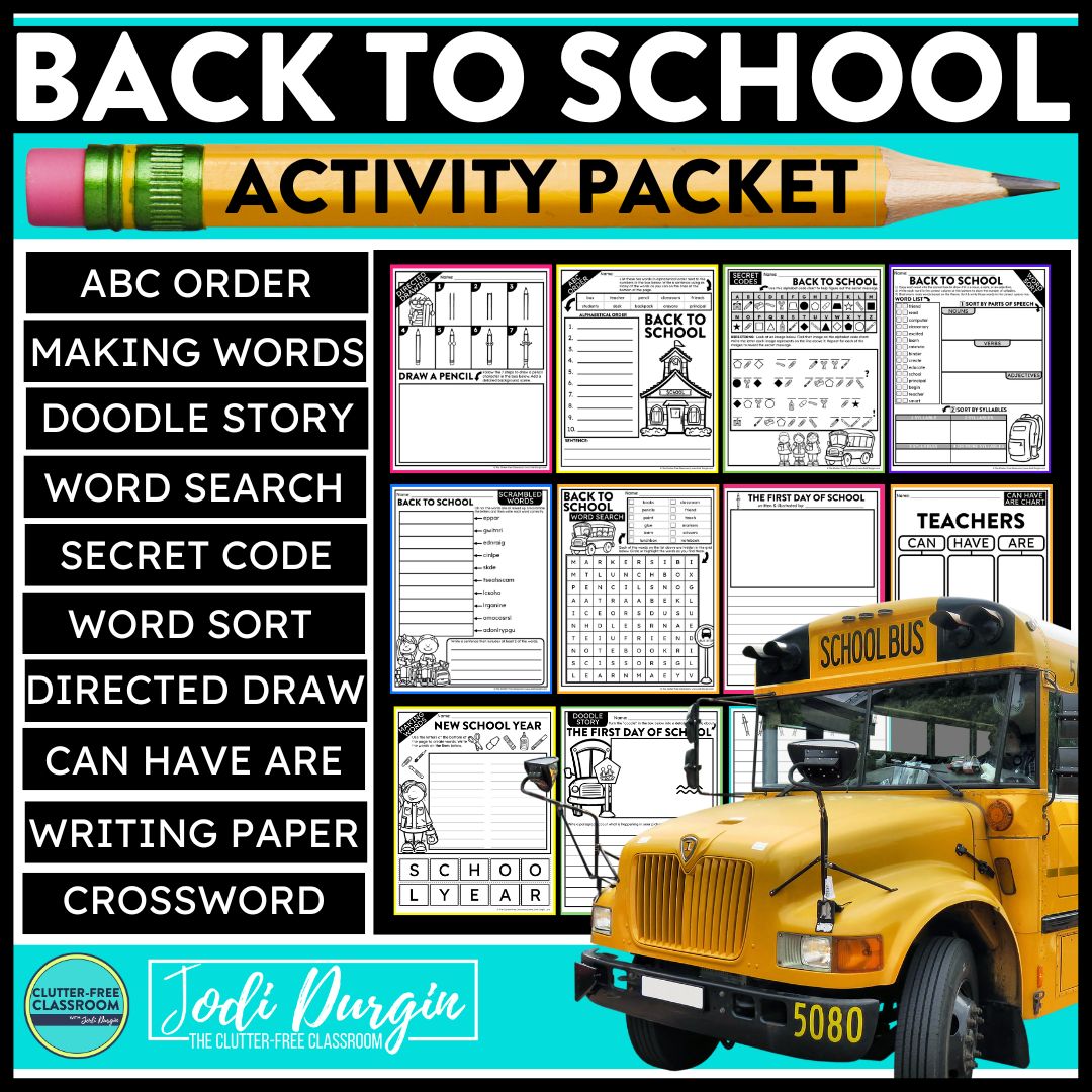 back to school worksheets