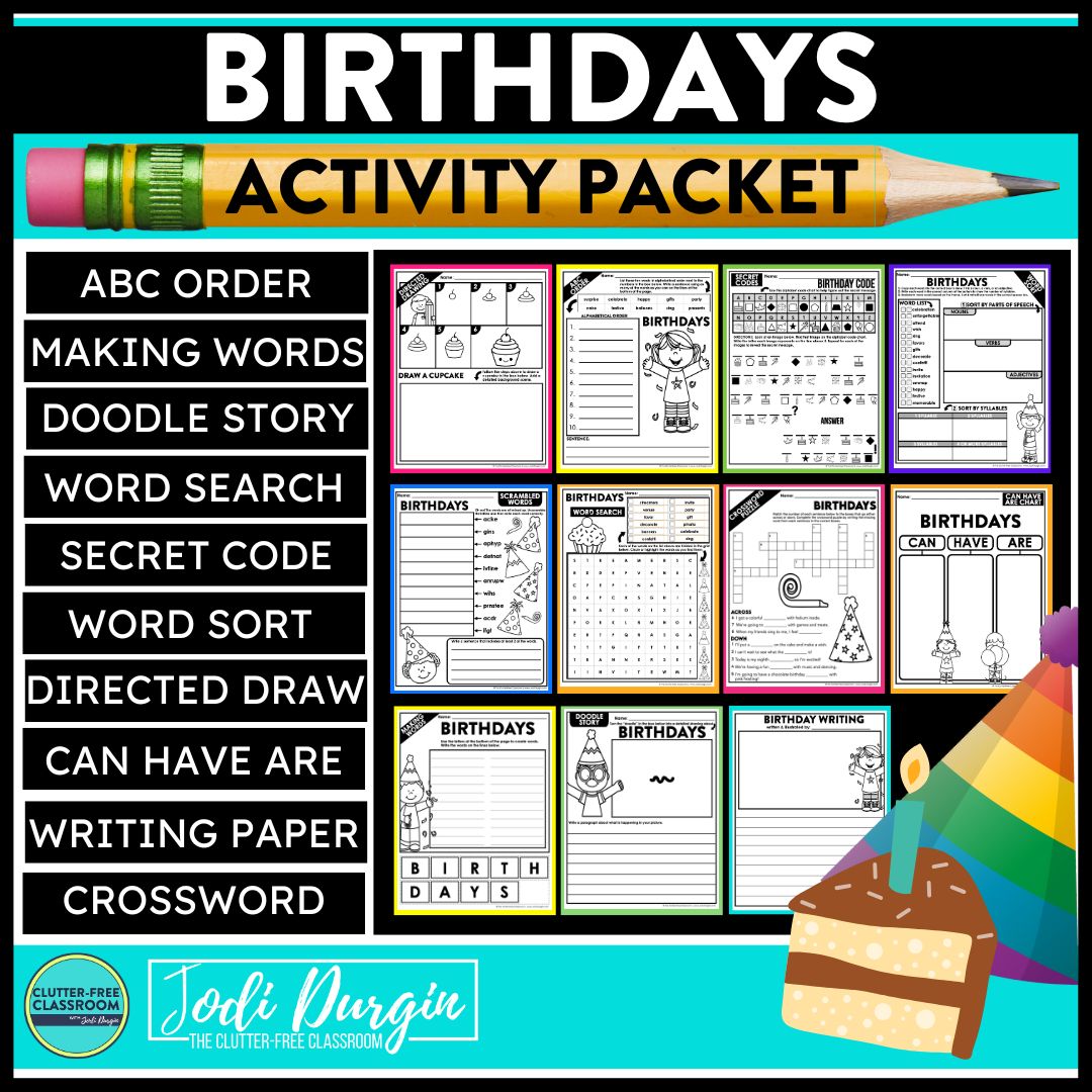 birthday worksheets