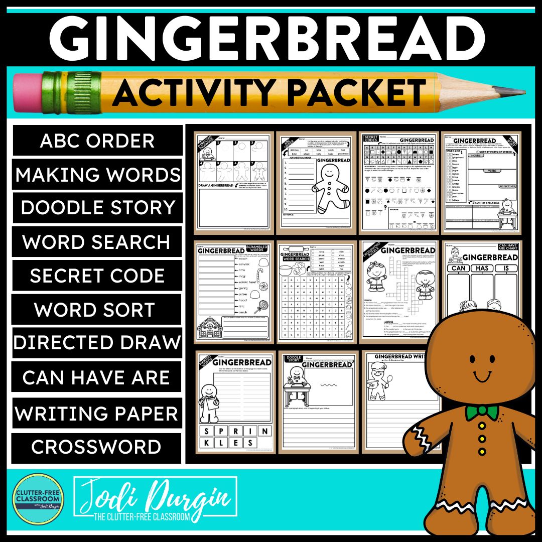 gingerbread worksheets