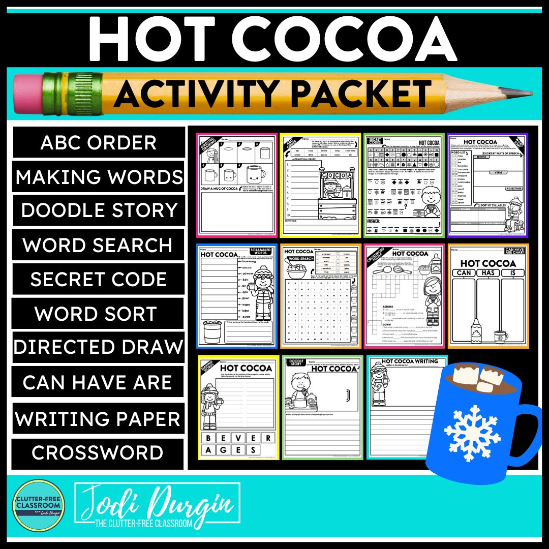 hot cocoa worksheets