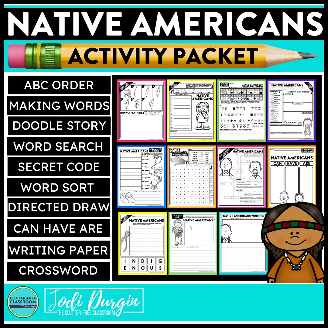 Native Americans worksheets