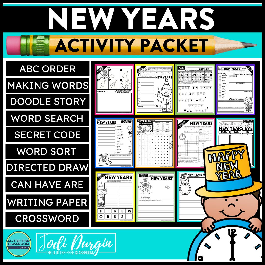 New Years worksheets