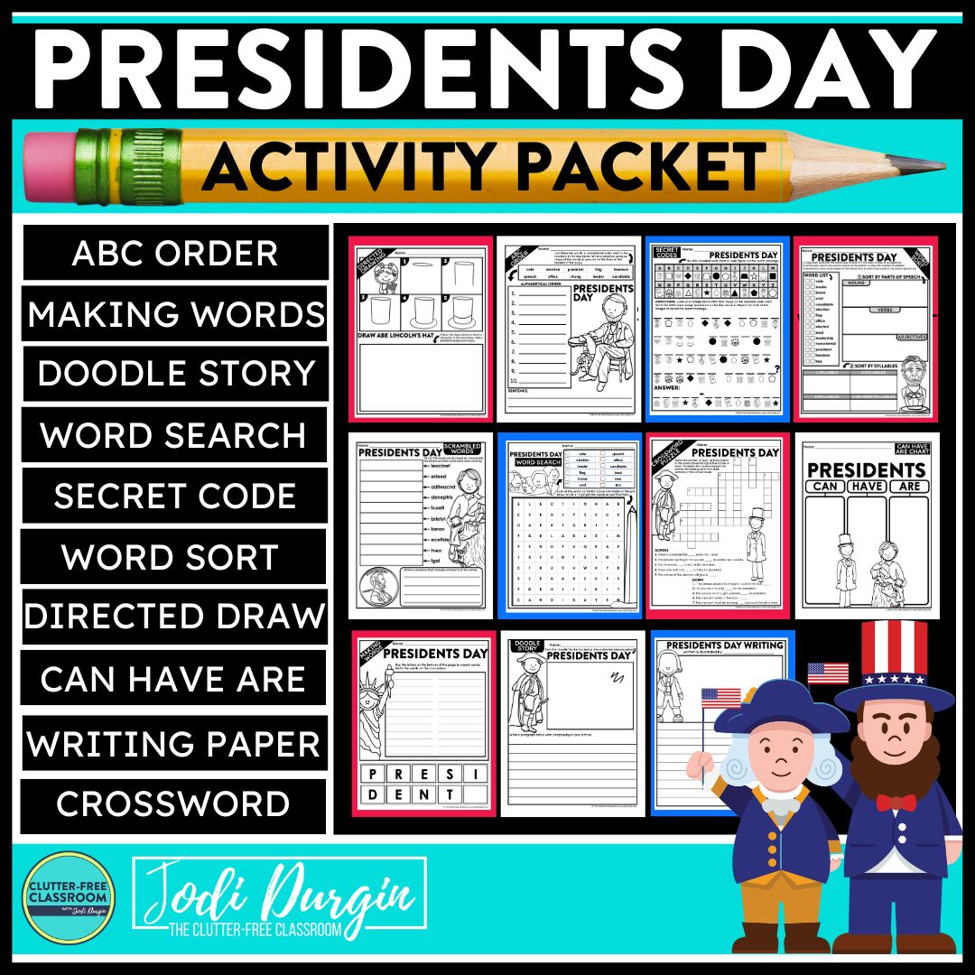 Presidents Day worksheets