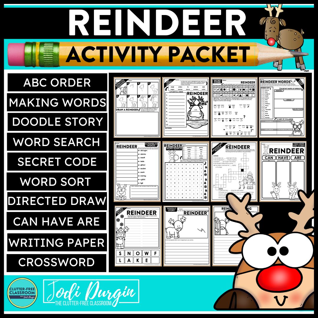 reindeer worksheets