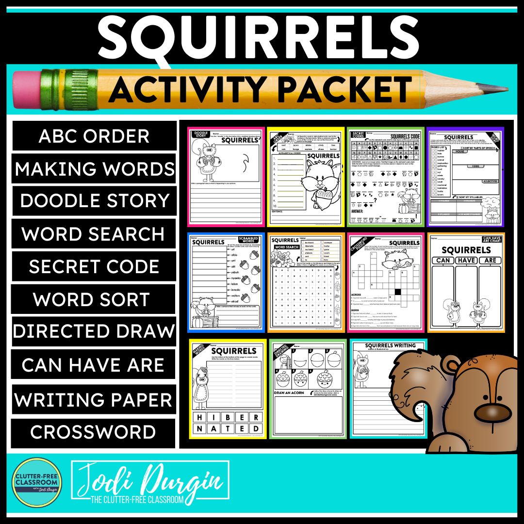 squirrel worksheets