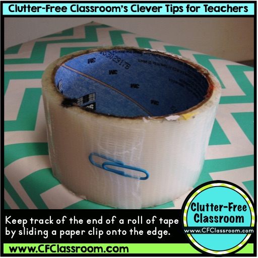 Teacher Tape Hack: A Trick for Keeping Track of the End of the Tape -  Clutter-Free Classroom