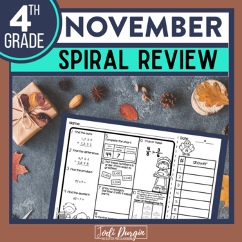 4th Grade November math activities