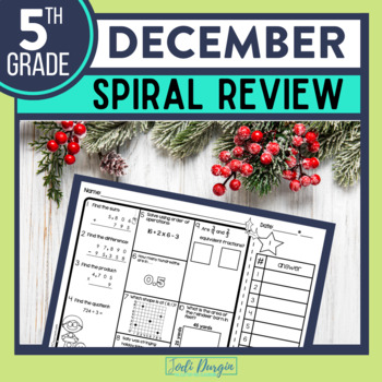 5th Grade December Spiral Review Activities