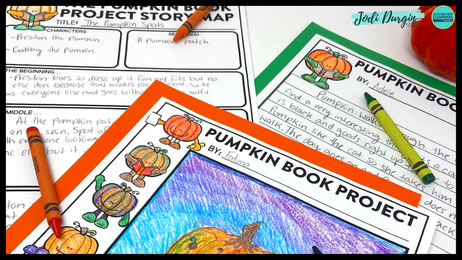 pumpkin book report project template