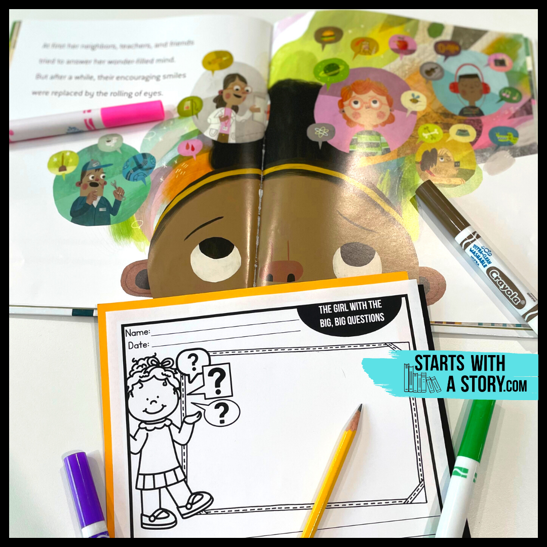 The Girl with the Big Big Questions activity