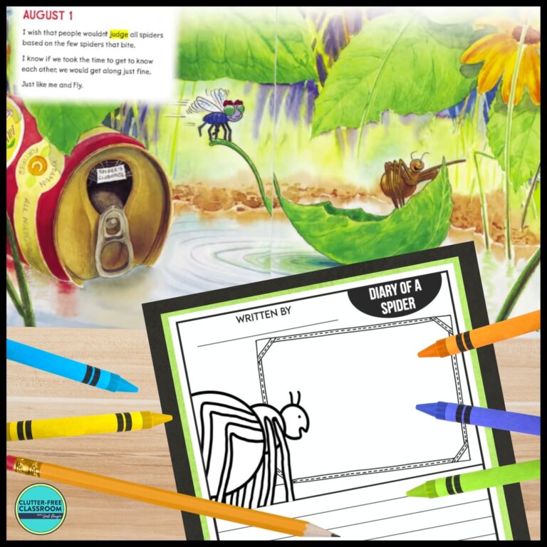 Diary of a Spider book and writing activity