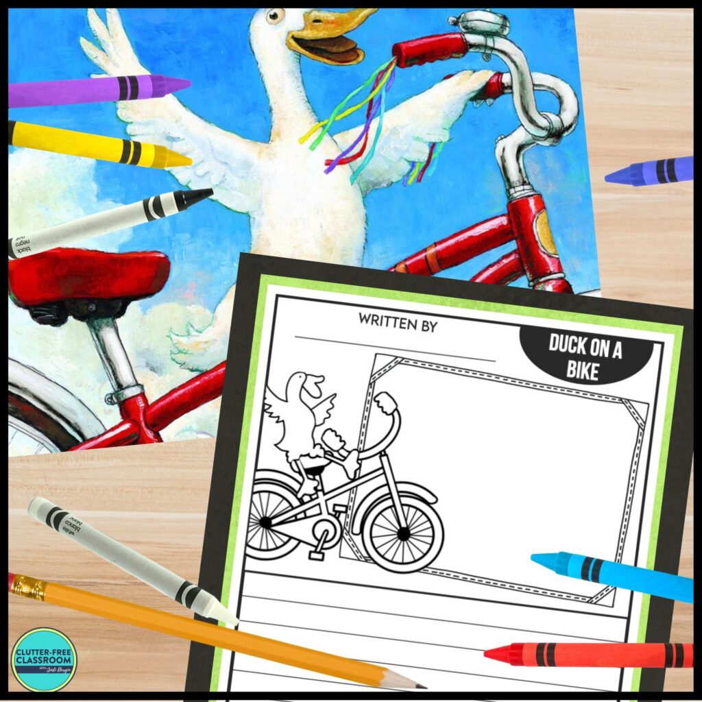 Duck on a Bike book and writing activity