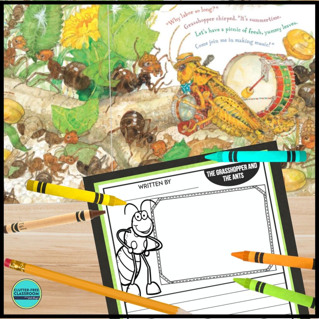 Grasshopper and the Ants book and writing activity